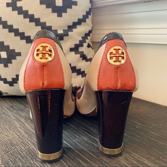 Amazing Tory Burch Peep Toe Block Heels - Picture 4 of 14